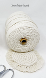 100% Recycled Cotton 3mm Macrame String