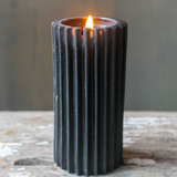 Beeswax Fluted Pillar Candle