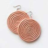 Large Disc Woven Earrings