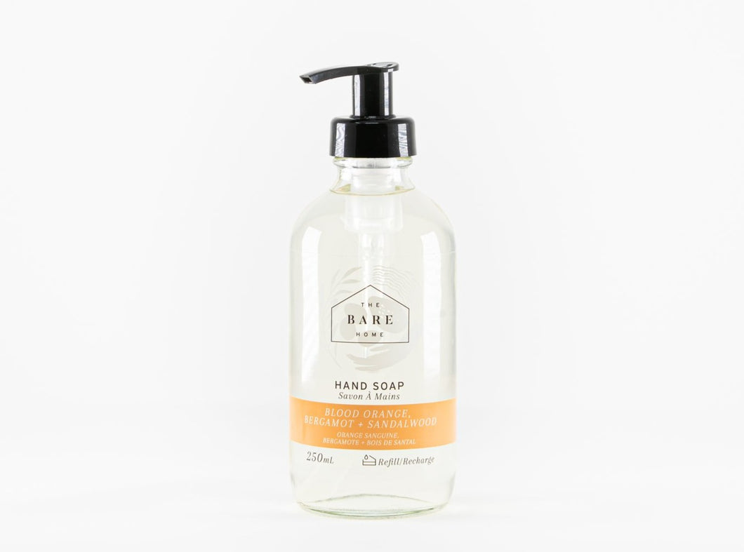 Blood Orange + Bergamot + Sandalwood Refillable Hand Soap (250ml)