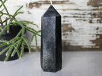 Beeswax Black Crystal Candle