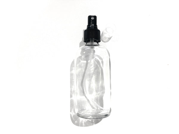 Clear Glass Bottle with Mister Spray Cap