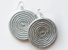 Load image into Gallery viewer, Large Disc Woven Earrings