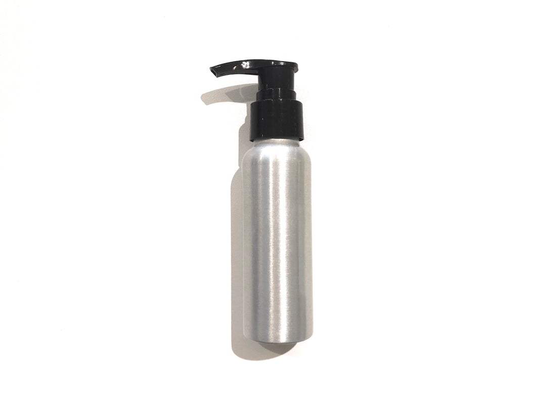 2.7oz Aluminum Bottle with Lotion Pump Cap
