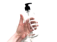 Clear Glass Bottle with Lotion Pump Cap
