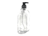 Clear Glass Bottle with Lotion Pump Cap