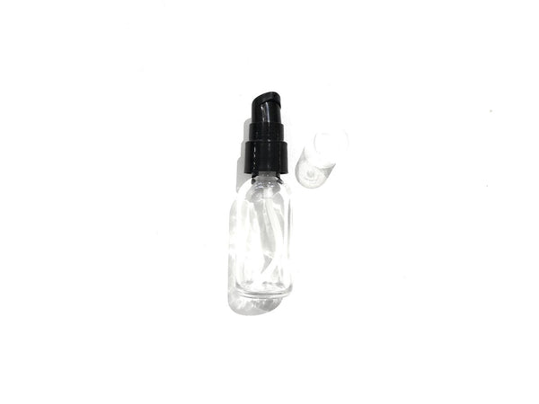 Clear Glass Bottle with Treatment Pump Cap