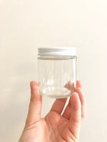 Clear Glass Jar with Metal Lid