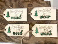 Reusable Wooden Gift Tags (Set of 4)