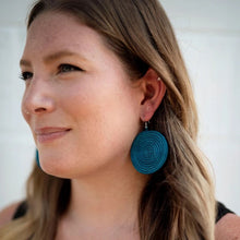 Load image into Gallery viewer, Large Disc Woven Earrings