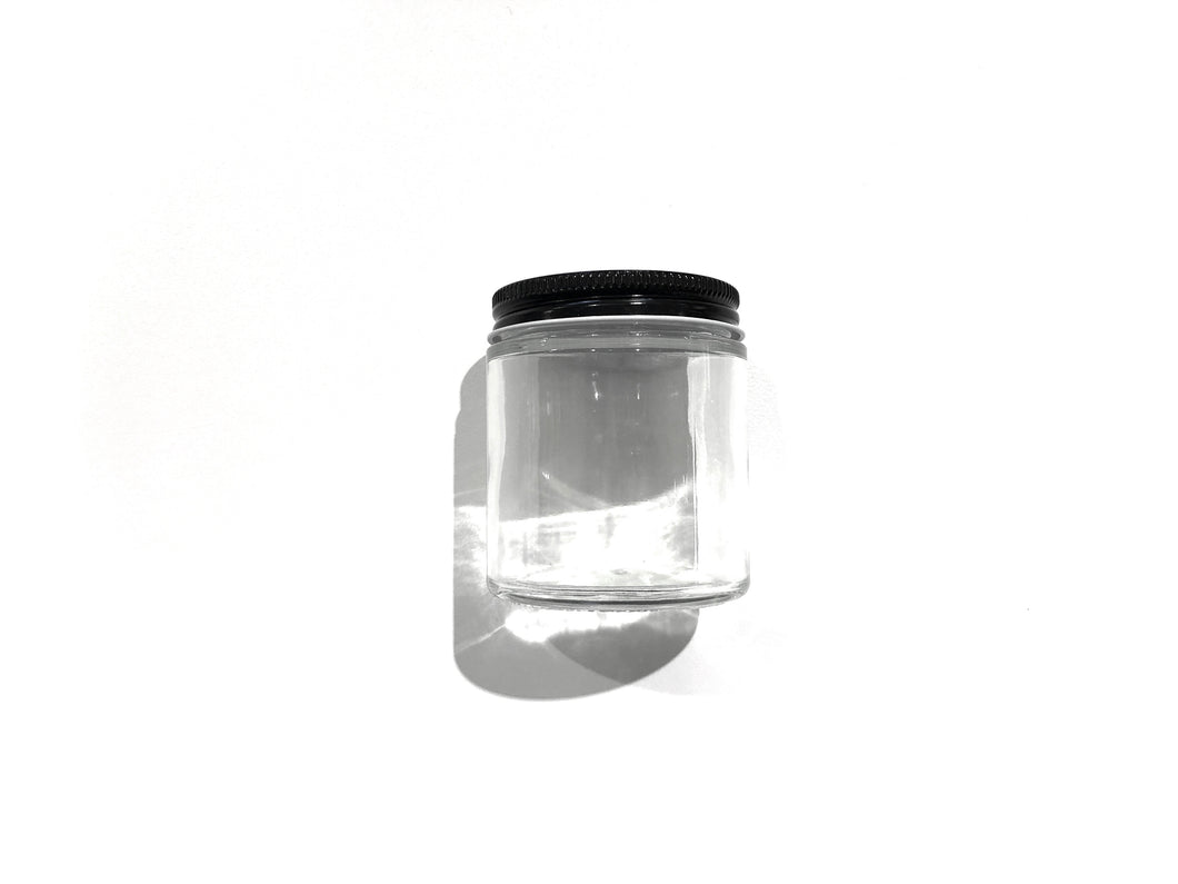 Clear Glass Jar with Metal Lid